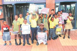 Rejoice at receiving new school bags