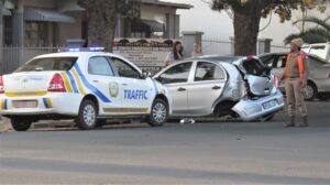 Driver survives freak accident with minor injuries