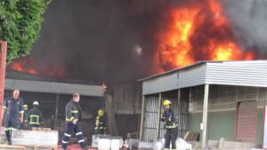 Rampant fire leaves factory in ruins