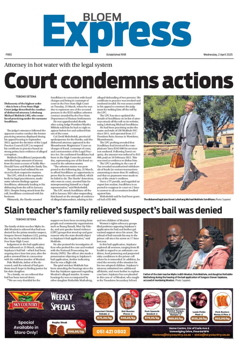 BloemExpress E-edition – 2 April 2025