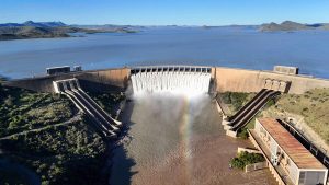 Rain fills storage dams to the brim