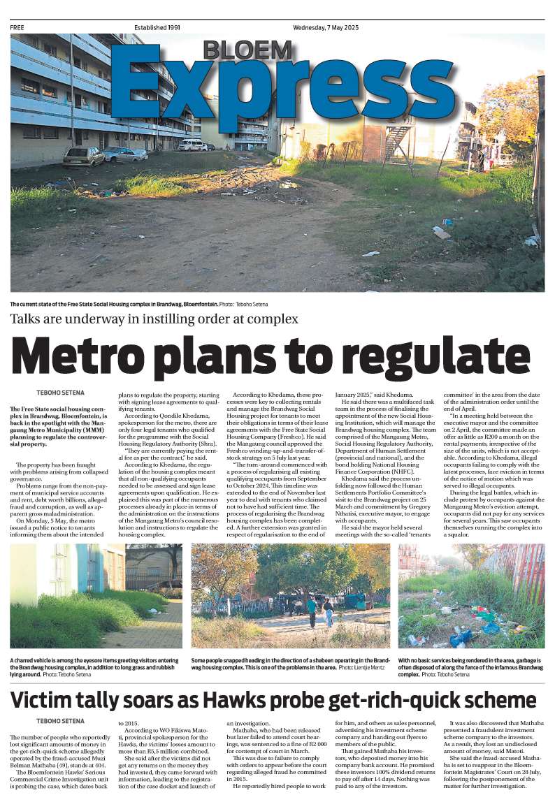 BloemExpress E-edition – 7 May 2025