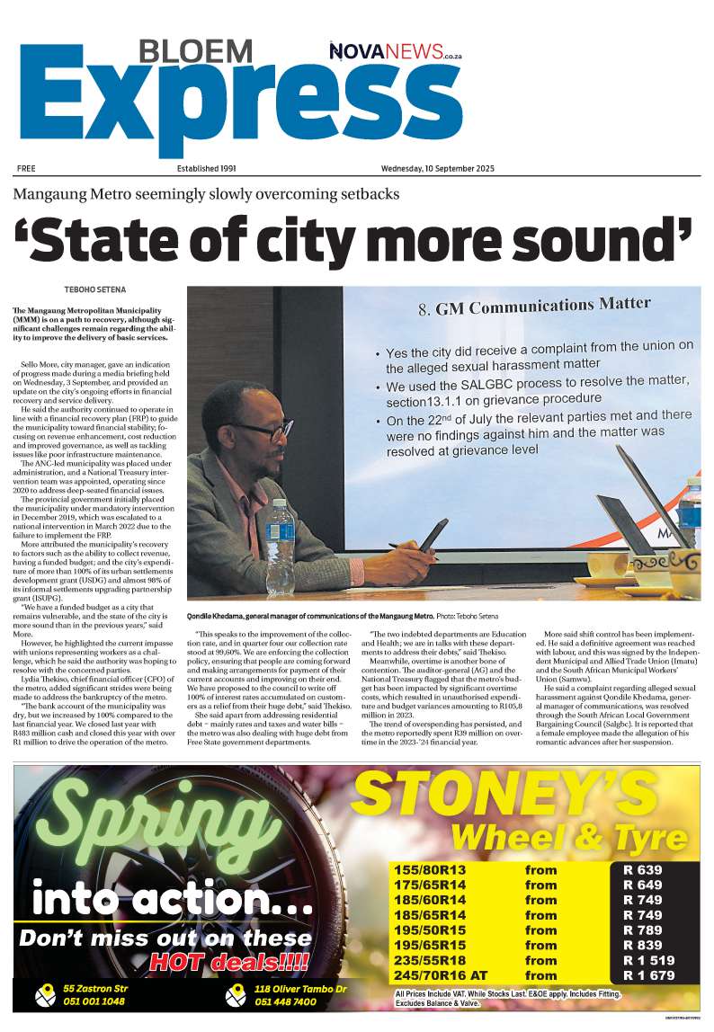 Bloem Express- E-EDITION 10 September 2025