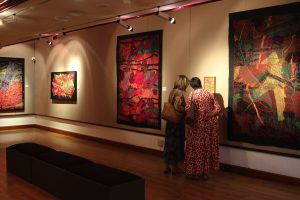 Exhibition showcasing a body of work of   labour-intensive ‘stitchings’ still on