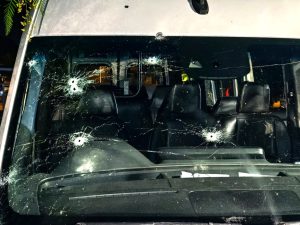 Taxi hit by 29 bullets in late-night CBD shooting, driver injured