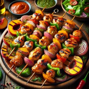 Chicken Sosaties with Peach Marinade
