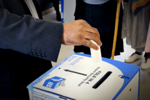 Voter registration points at the ready