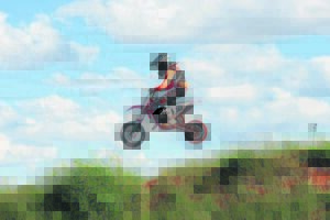 MX rider soars