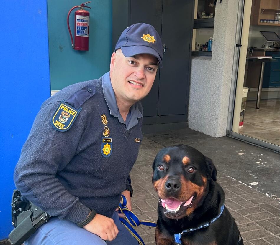 Night, who sustained severe injuries while apprehending a suspect, will remain “off duty” for three weeks as he recovers at the Gqeberha K9 unit under close care.
