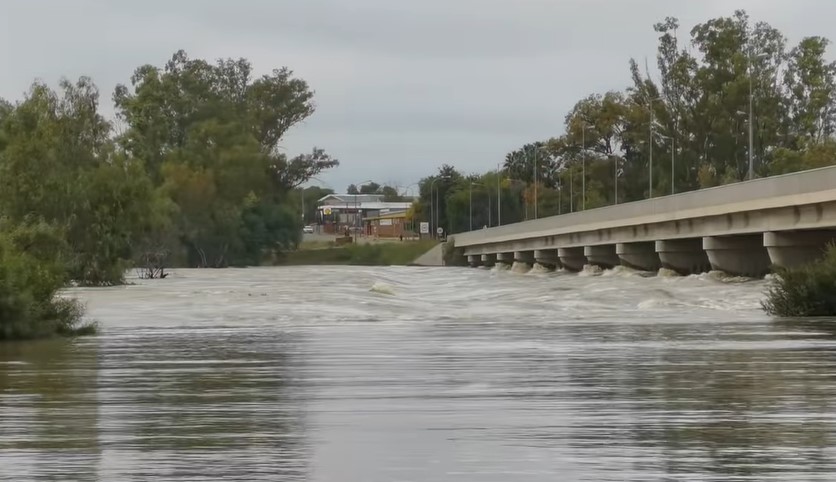 Die brug oor die Vaalrivier by Warrenton.