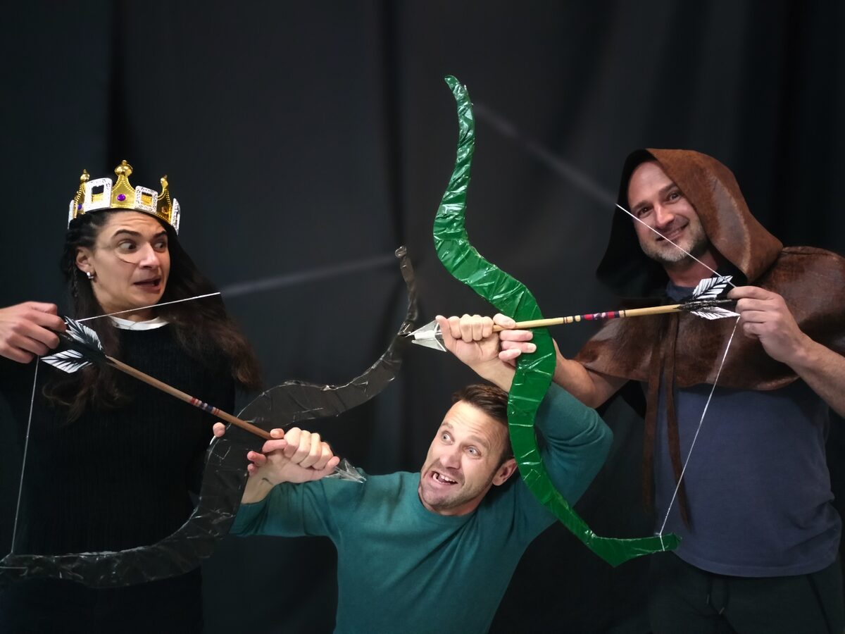 Actors in the theatre piece Robin in the Hood