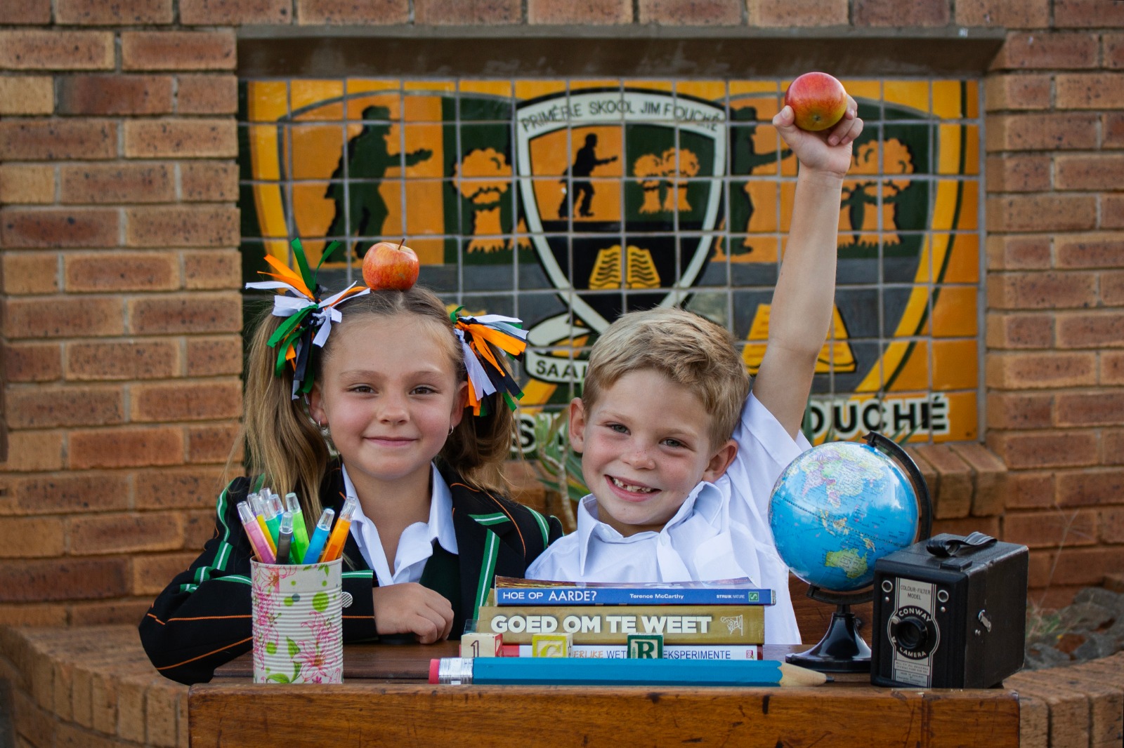 Anri Nel en Henco Wilkinson is in gr.1 aan die Primêre Skool Jim Fouché.