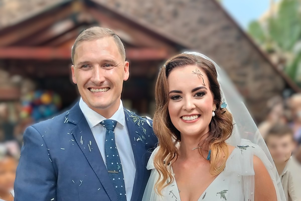 Schalk en Marinique Wentzel by hul tweede troue