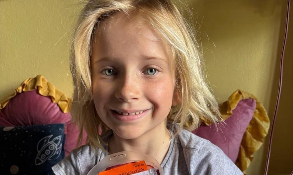 Brave Olive (9) on her way to get life-saving operation in the Netherlands