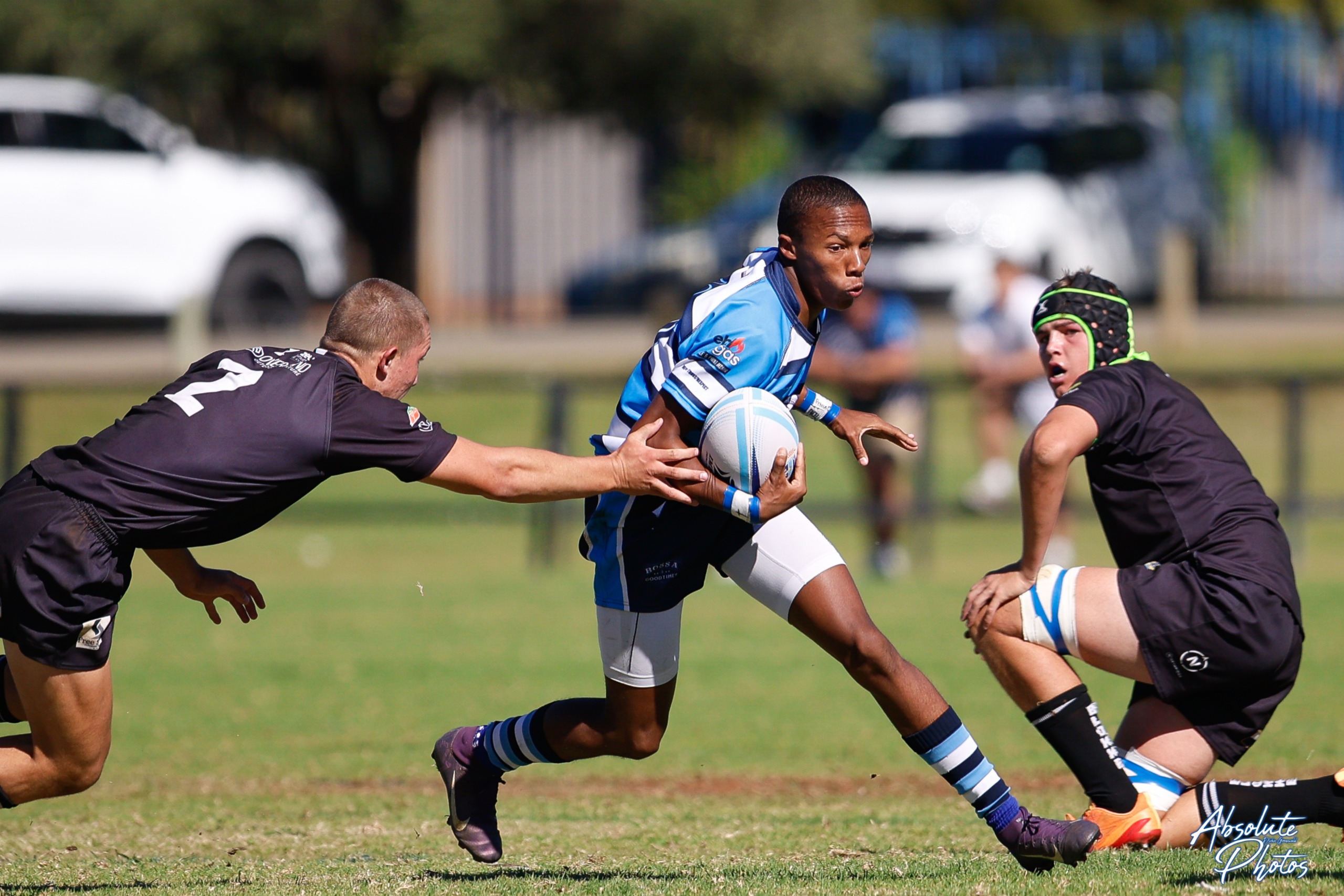 Guiteau Petrus in aksie vir Fichardtpark. FOTO: Dirkie Groenewald