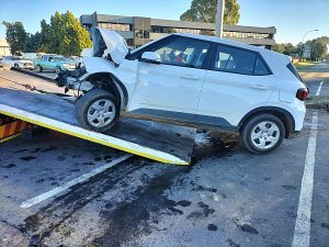 Vehicle the only casualty in impact