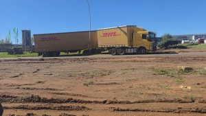 Party calls for a crackdown on heavy freight vehicles damaging residential routes