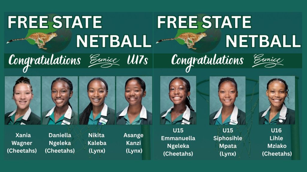 Free State Netball teams - Eunice Players and Staff members