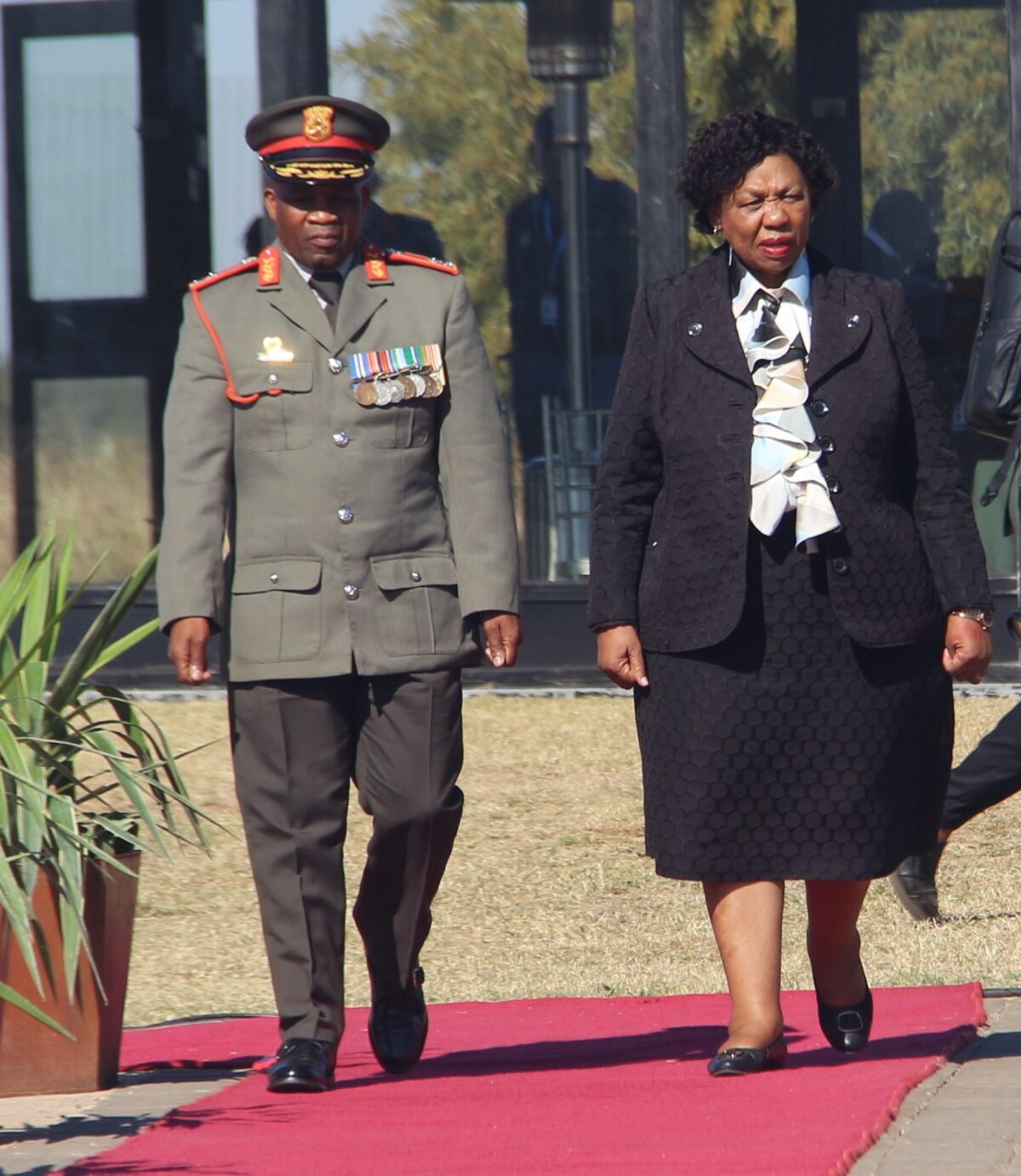 The minister of defence Angie Motshekga at the United Nations Peacekeepers Ceremony at De Brug.