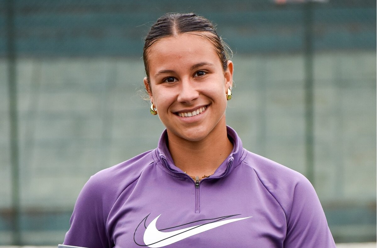 Donna le Roux is die vrouekampioen van die Mbombela Ope-tennistoernooi. FOTO: Verskaf