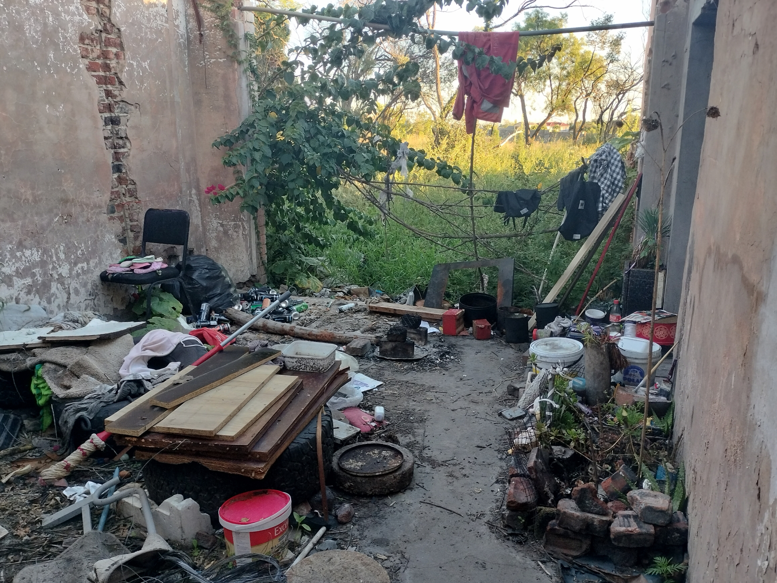 Illegal squatters was removed for profiling today