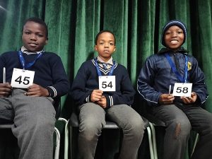 Learners’ language proficiency is tested in a spelling competition