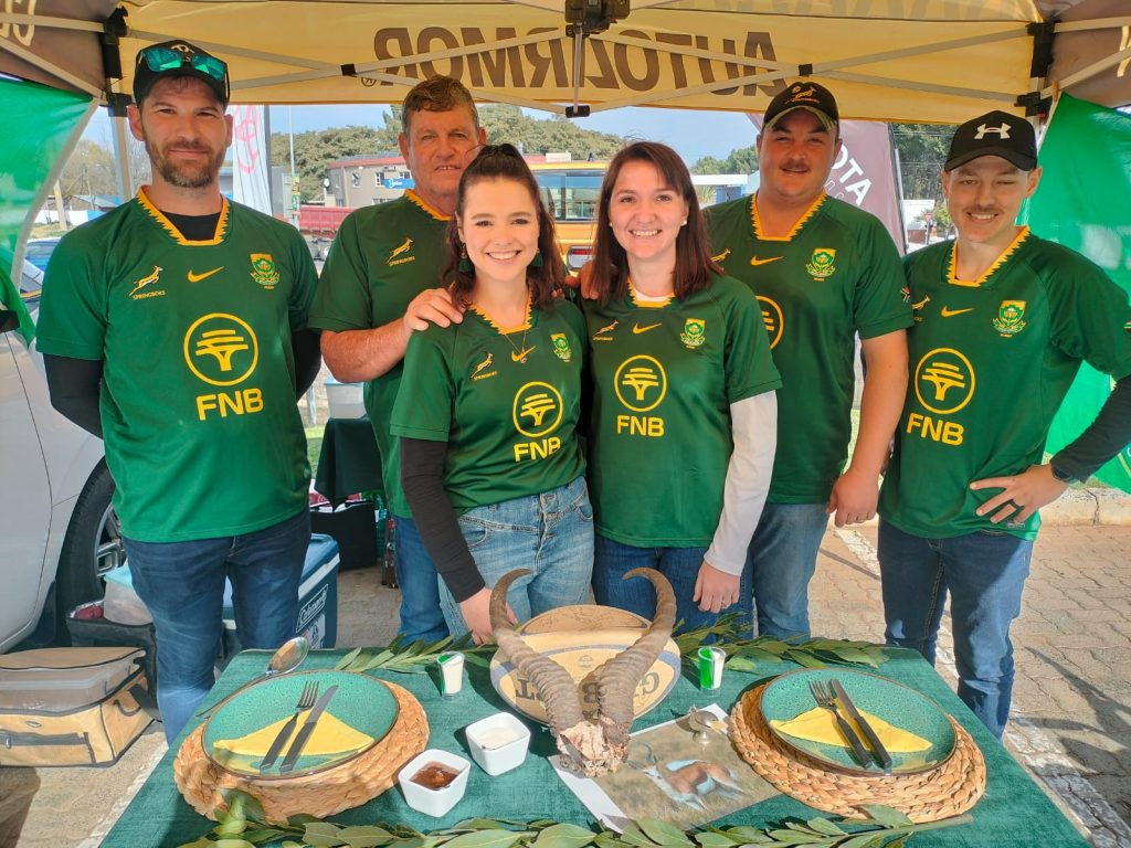 Auto Amor se span het 'n Springboktema vir hul stalletjie gekies