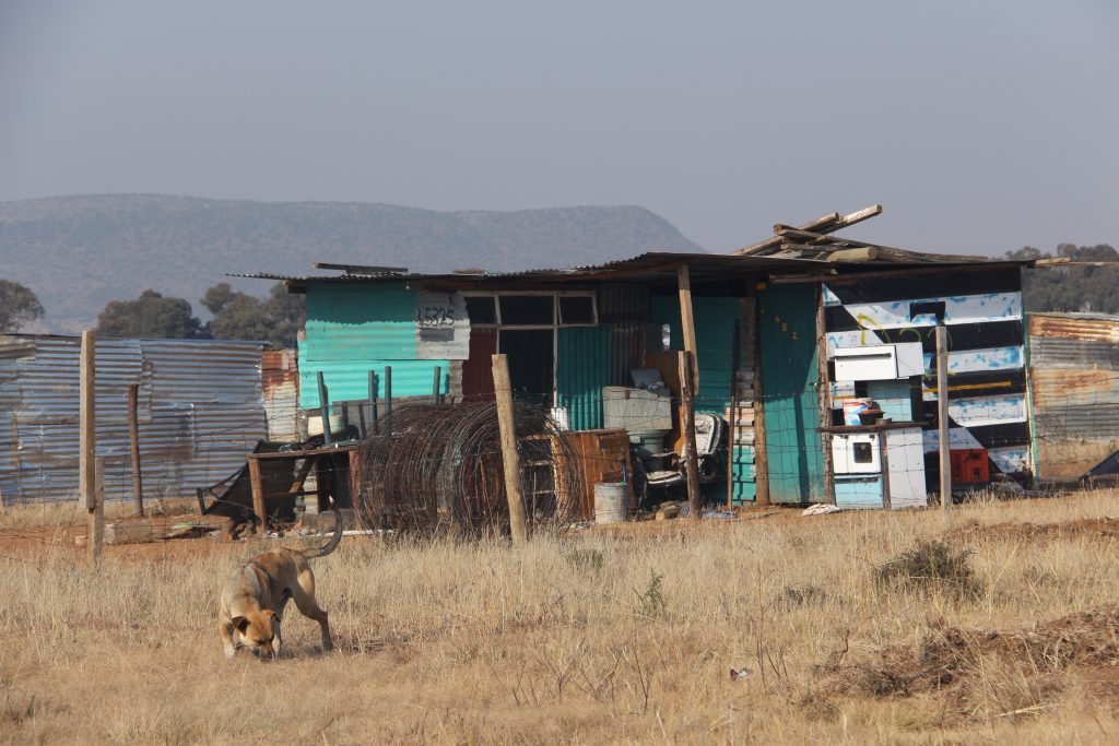 Informal settlements that was erected over the last few weeks at Mountain View