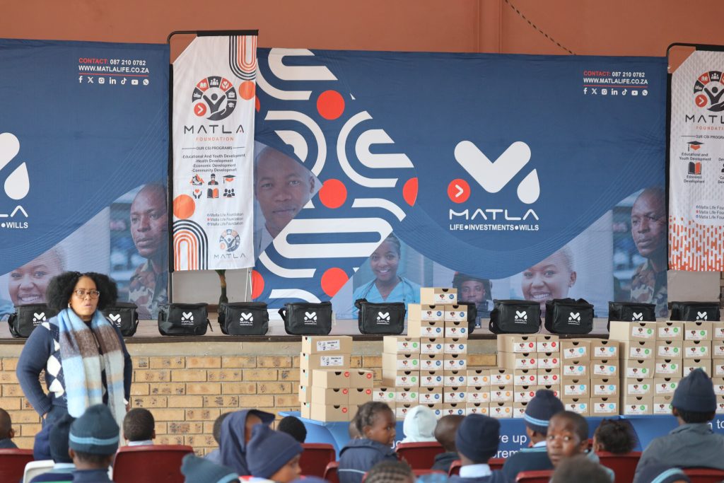 Learners at two schools in Bloemfontein received school shoes. PHOTO: Supplied
