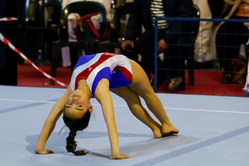 Gymnasts keep a fine balance in competition