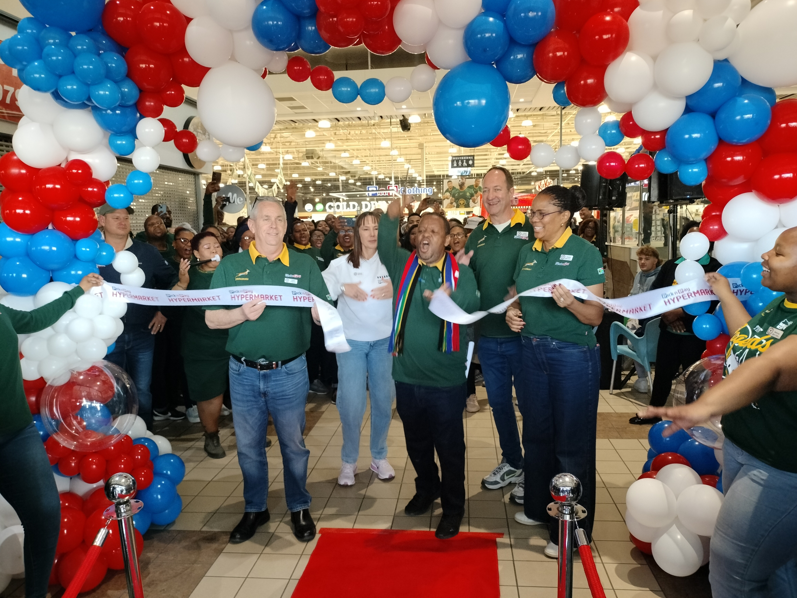 The ribbon cutting celebrating the relaunch.