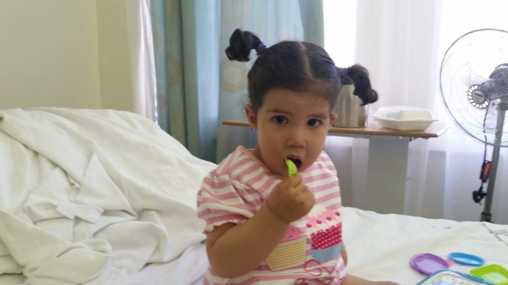 Mia Lee Fon as a baby, when she was diagnosed with cancer.