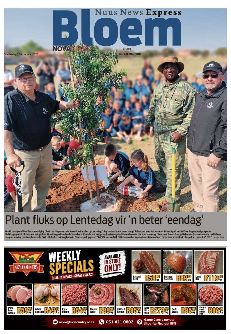 BloemNuusExpress – E-Edition – 3 September 2026