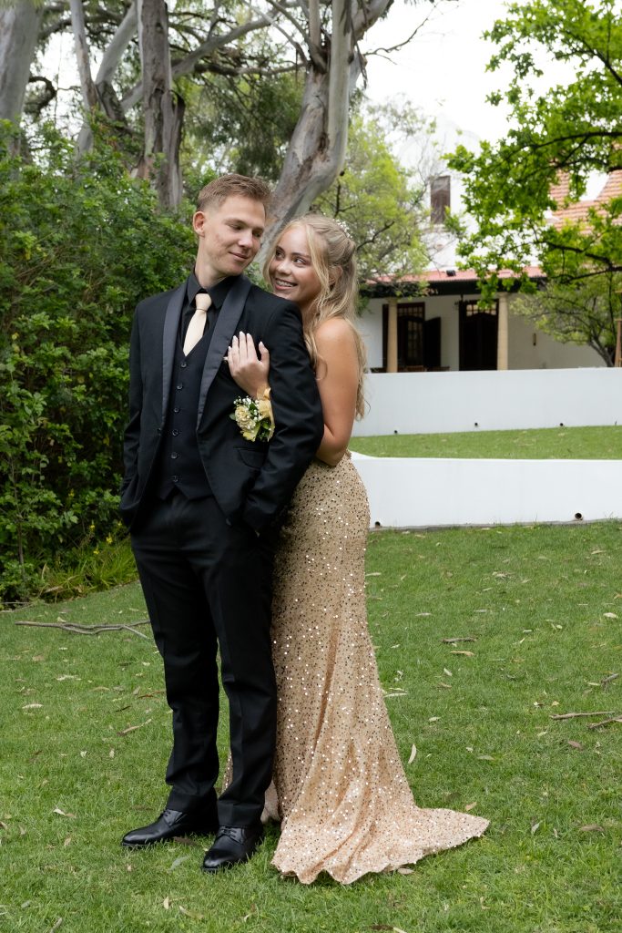Brandon Basson van Hoërskool Fichardtpark en Jolene Peens. FOTO: Robyn Allen