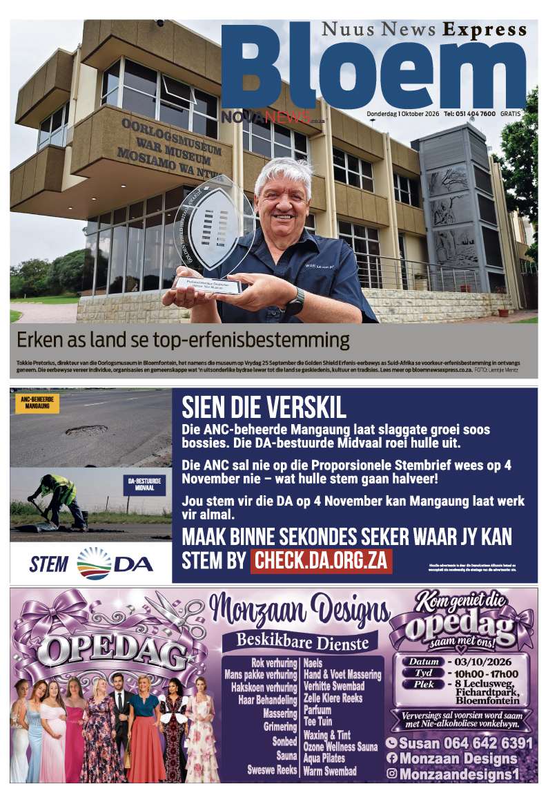 BloemNuusExpress – E-Edition – 1 Oktober 2026