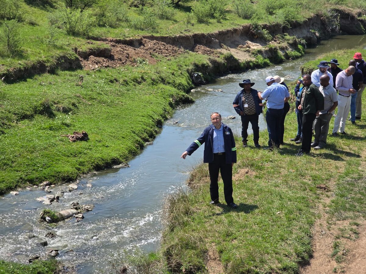 Deputy Minister Jack Bloom at Renosterspruit. 