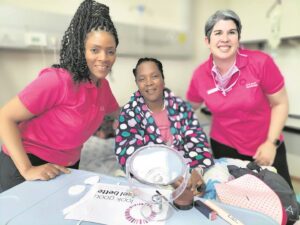 Groep pamperlang kankerpasiënte met sessies