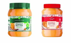 Nóg soorte grondboontjiebotter van winkelrakke verwyder