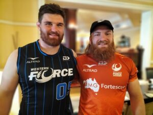 Western Force rugby players enjoy free time at shooting range in Bloem