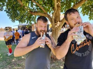 Kuierfees, rugby wag by stadion