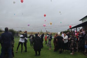 Marie-Louise op De Oude Kraal-landgoed gepas gegroet