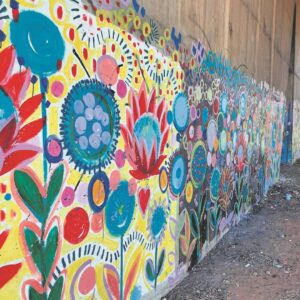 Kleurryke drome vir stad in kwashale vervat