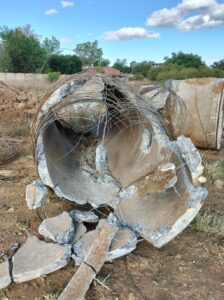 Kitsvloed deur huis skok