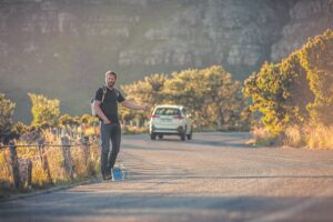 Writer hitches across country