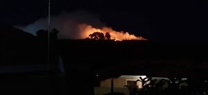 Stortingsterreine in Bloemfontein brand