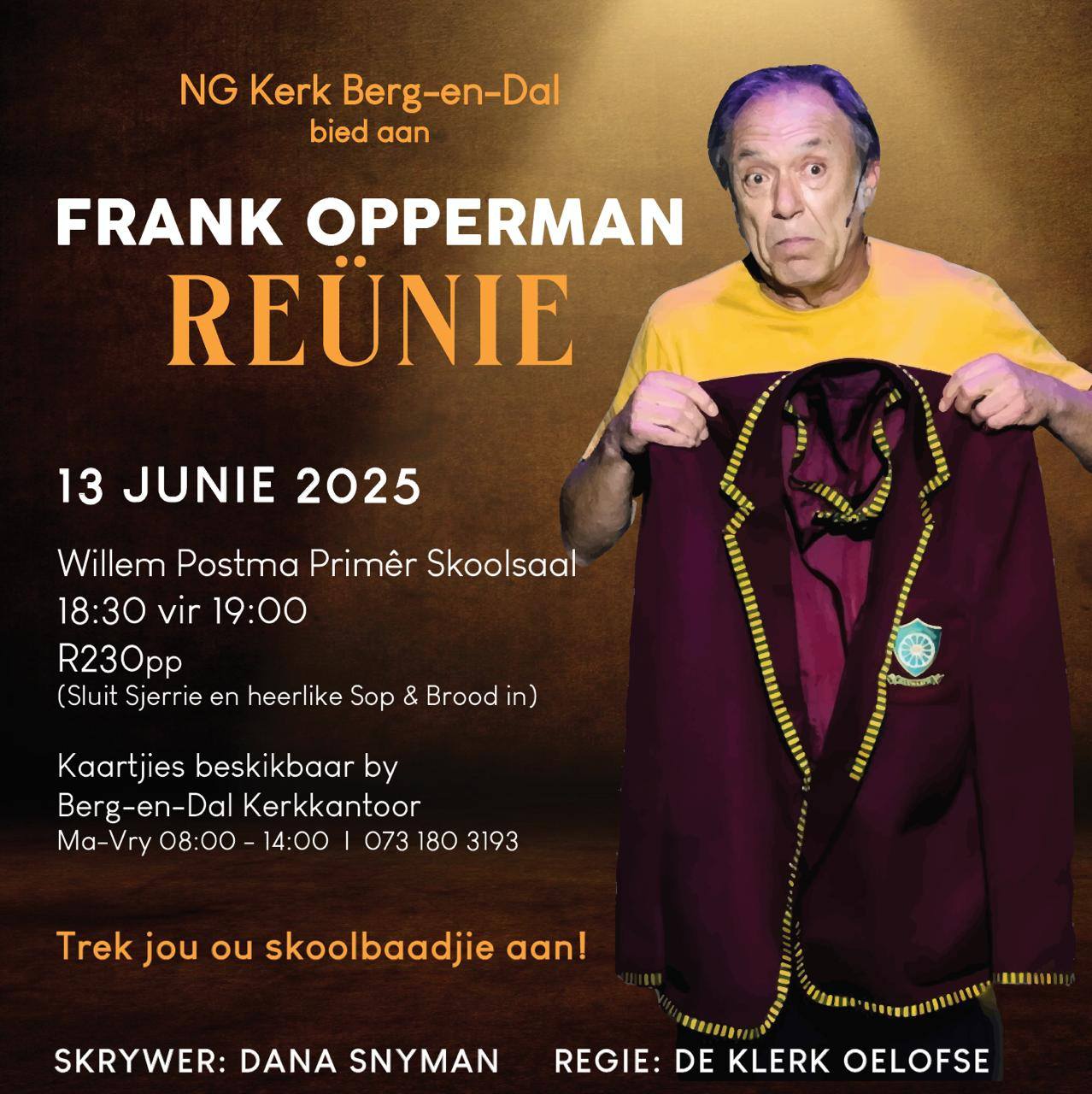 Eenmanvertoning met Frank Opperman by die Laerskool Willem Postma