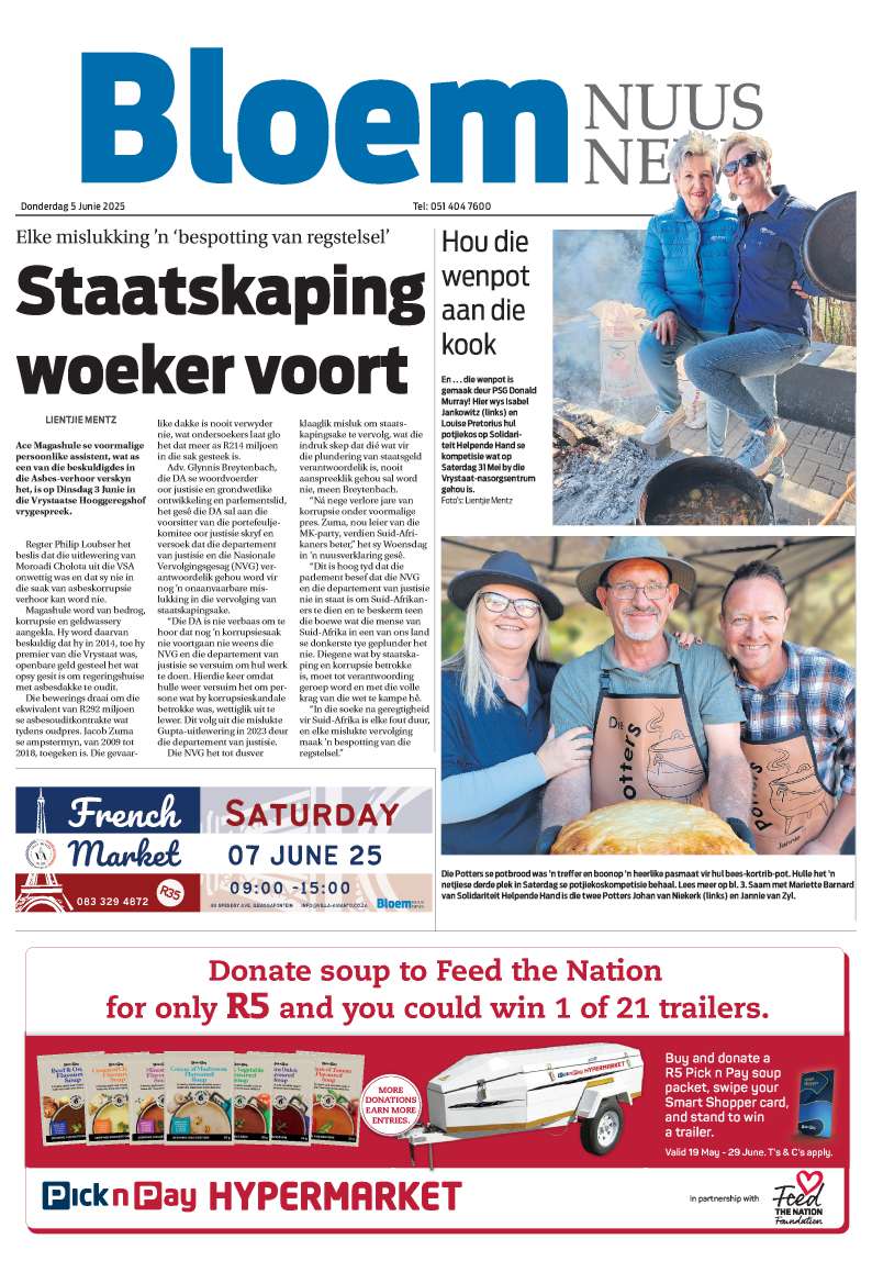 BloemNuus – E-edition 5 Junie 2025