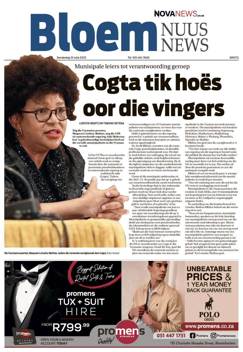BloemNuus – E-edition – 31 Julie 2025