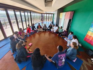 Yogi celebrates International Yoga Day on Naval Hill