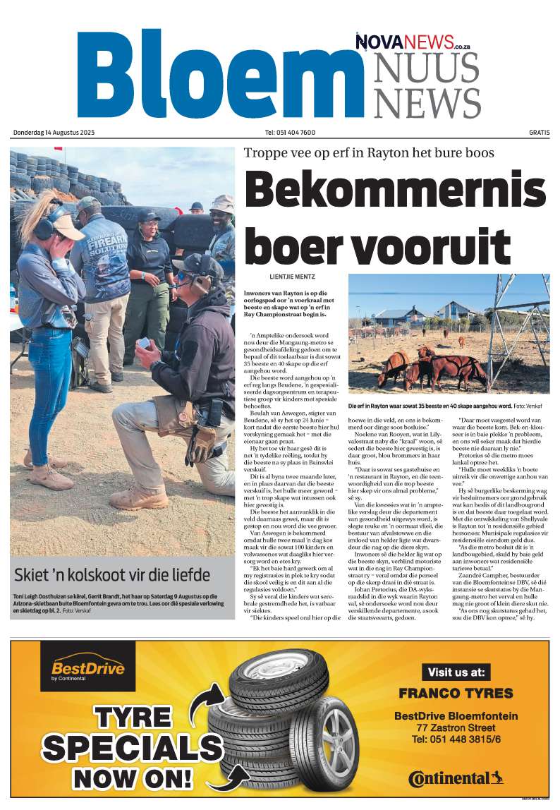 BloemNuus – E-edition – 14 Augustus 2025